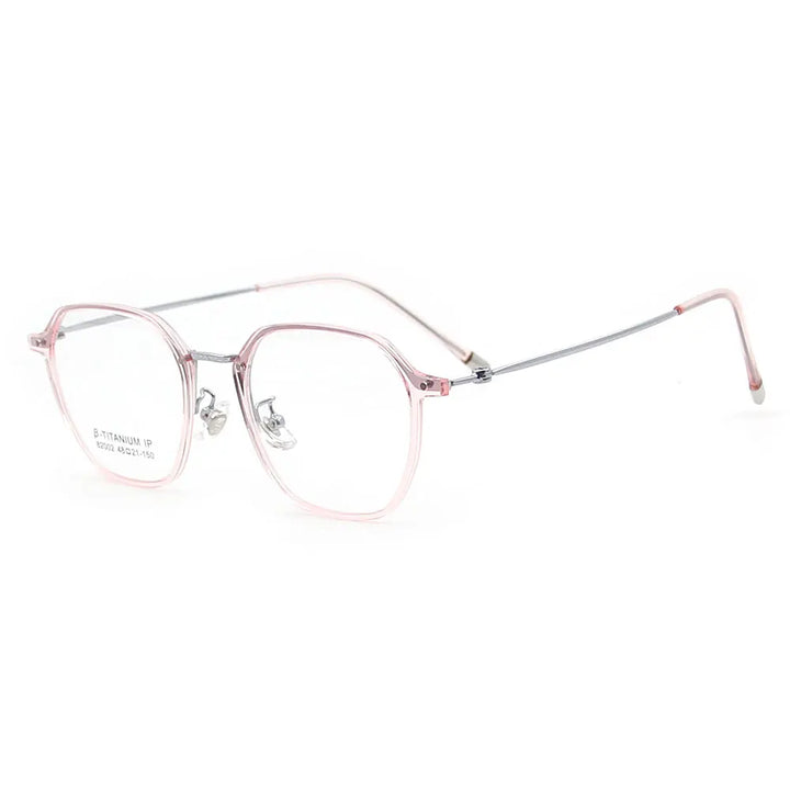 Gmei Women's Full Rim Flat Top Polygon Tr 90 Titanium Eyeglasses 82002