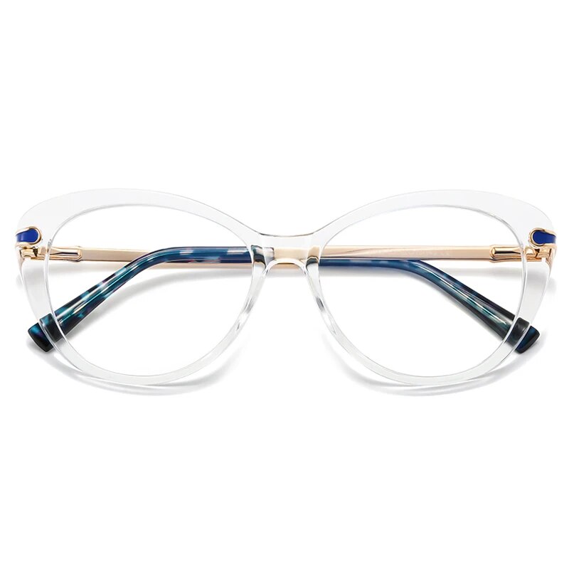 Vicky Women's Full Rim Square Acetate Stainless Steel Reading Glasses 2088 Reading Glasses Vicky