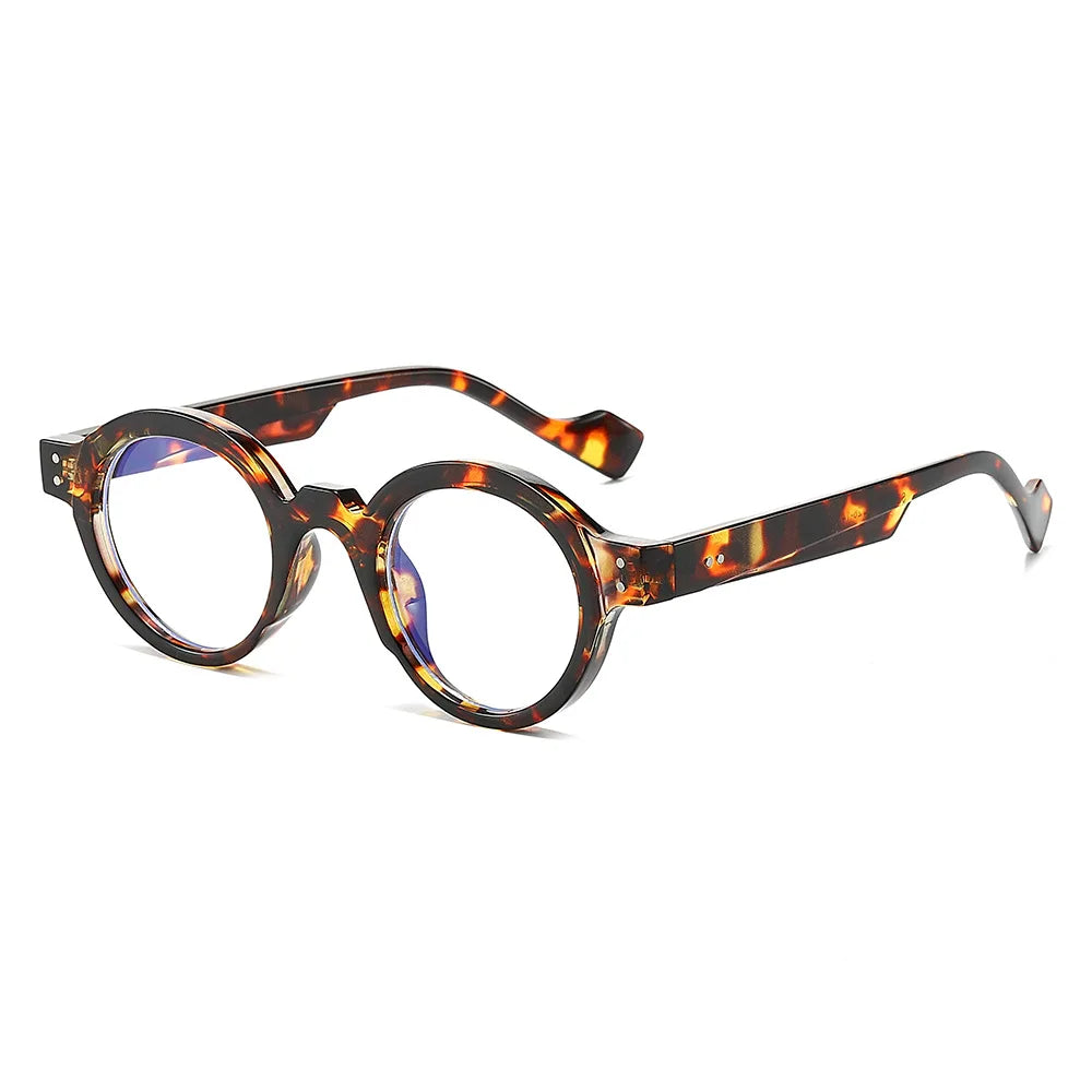 CCspace Unisex Full Rim Round Polycarbonate Reading Glasses R57194 Reading Glasses CCspace Leopard 0