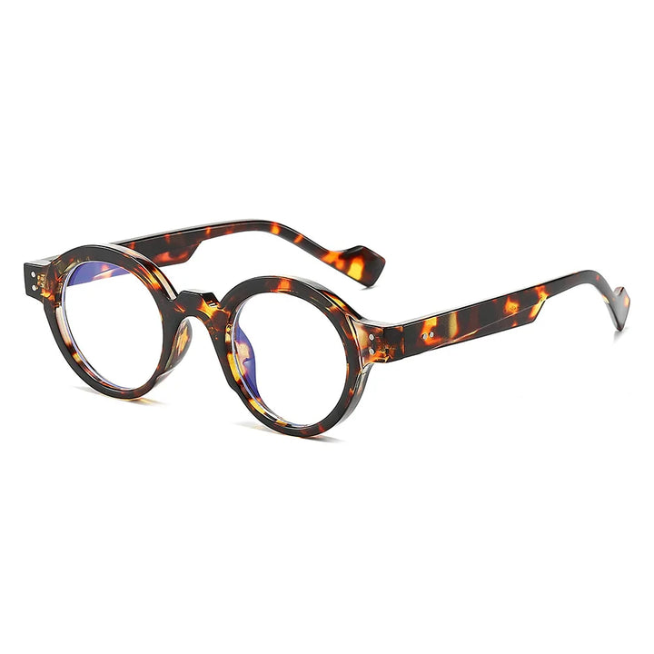 CCspace Unisex Full Rim Round Polycarbonate Reading Glasses R57194 Reading Glasses CCspace Leopard 0