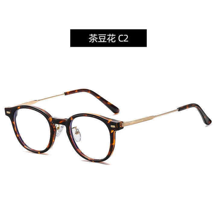 Reven Jate Unisex Full Rim Round Plastic Eyeglasses B1810 Full Rim Reven Jate C2