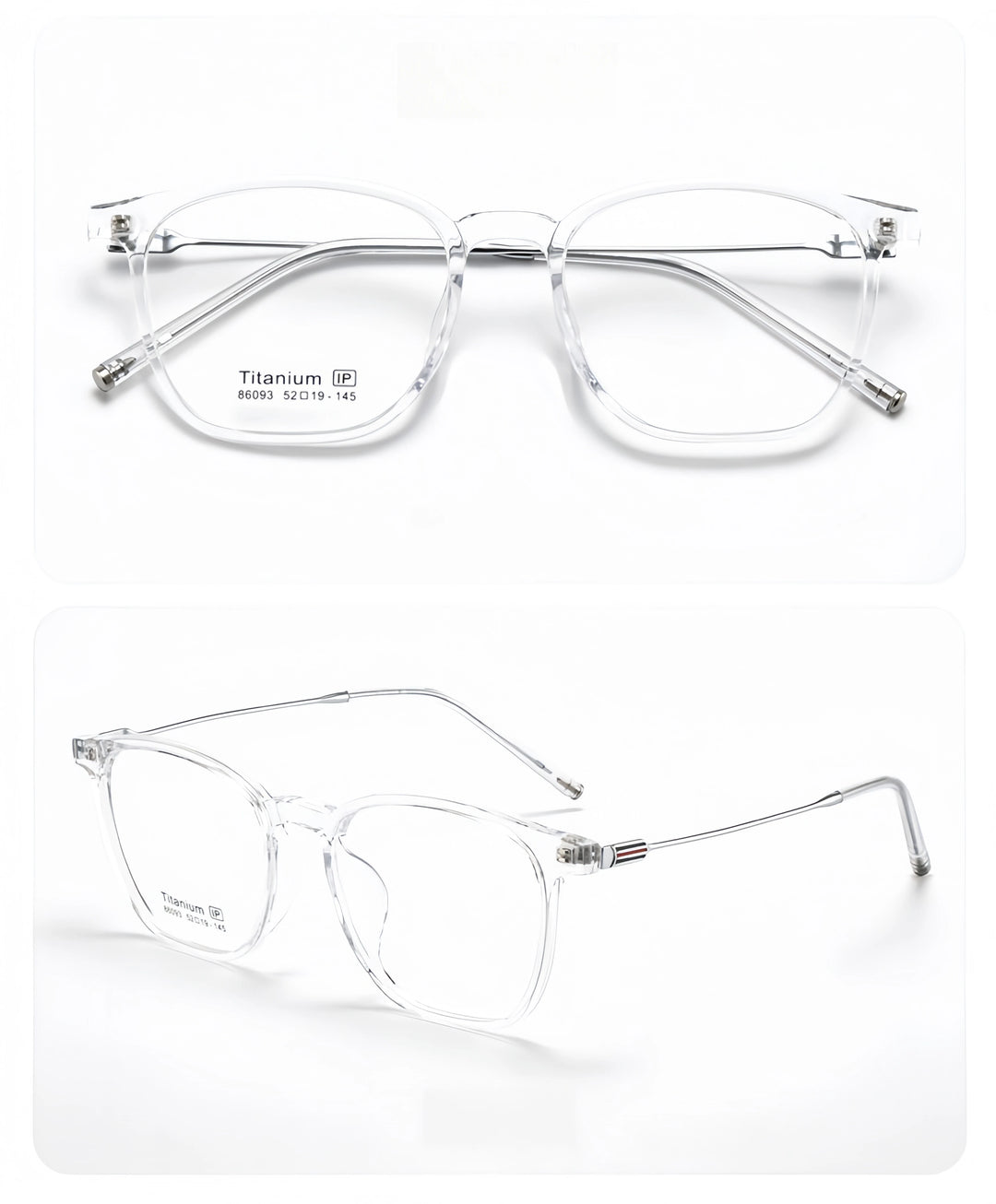 Yimaruili Unisex Full Rim Square Tr 90 Titanium Alloy Eyeglasses 66093