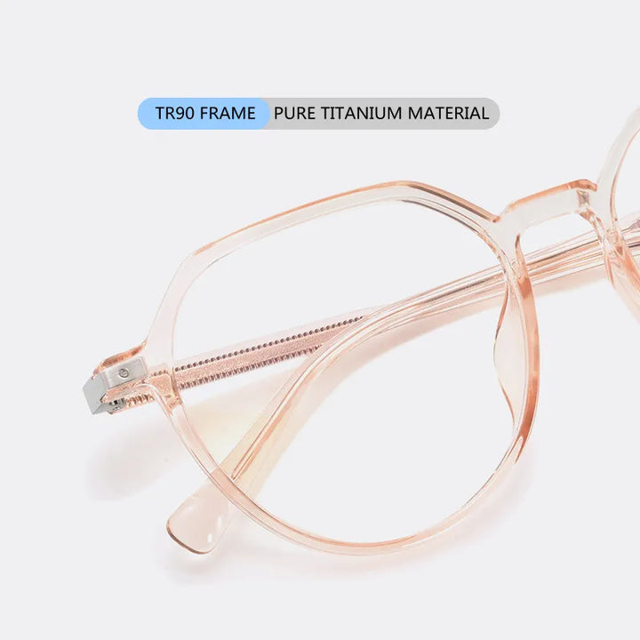 Kocolior Unisex Full Rim Flat Top Oval Tr 90 Hyperopic Reading Glasses 7810 Reading Glasses Kocolior