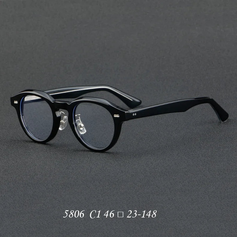 CCspace Unisex Full Rim Square Acetate Eyeglasses 57413 Full Rim CCspace black