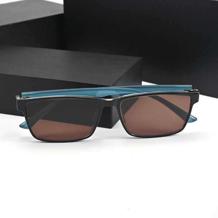 Cubojue Unisex Full Rim Oversized Square Tr 90 Titanium Polarized Sunglasses 2257 Sunglasses Cubojue black-blue brown polarized