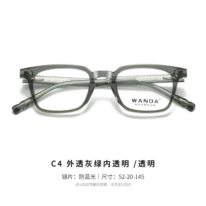 Reven Jate Women's Full Rim Oval Square Tr 90 Alloy Eyeglasses 22249