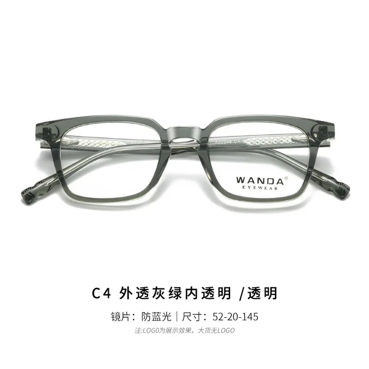 Reven Jate Women's Full Rim Oval Square Tr 90 Alloy Eyeglasses 22249