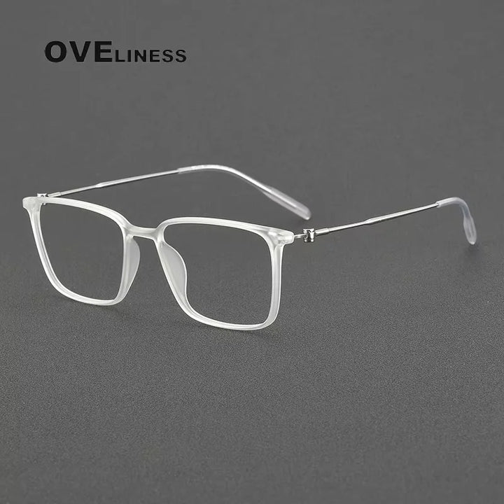 Oveliness Women's Full Rim Square  Acetate Titanium Eyeglasses 28674