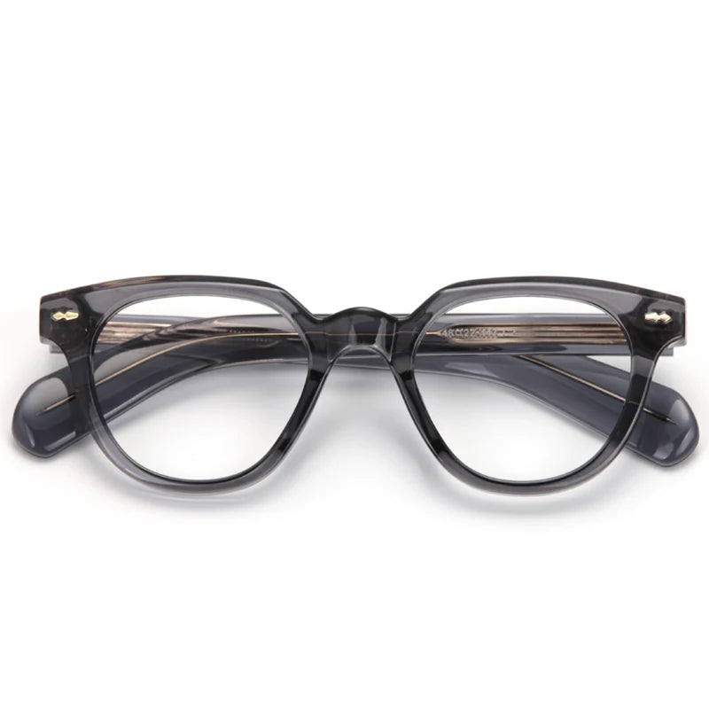 Muzz Unisex Full Rim Oval Brow Line Acetate Eyeglasses 48638