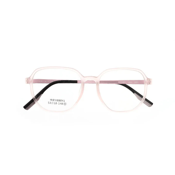Xbora Unisex Full Rim Polygon Oval Tr 90 Titanium Eyeglasses 88041