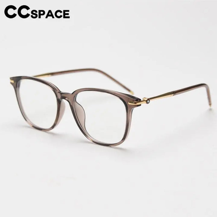 CCspace Unisex Full Rim Square Tr 90 Titanium Eyeglasses 56968 Full Rim CCspace