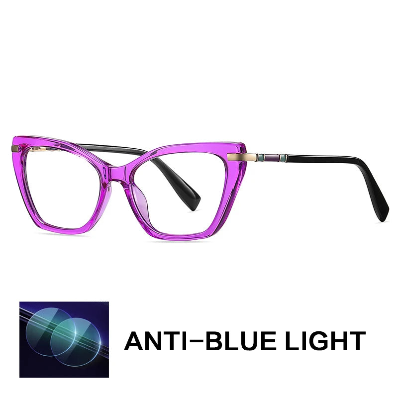 Gatenac Women's Full Rim Butterfly Tr 90 Titanium Reading Glasses G2104