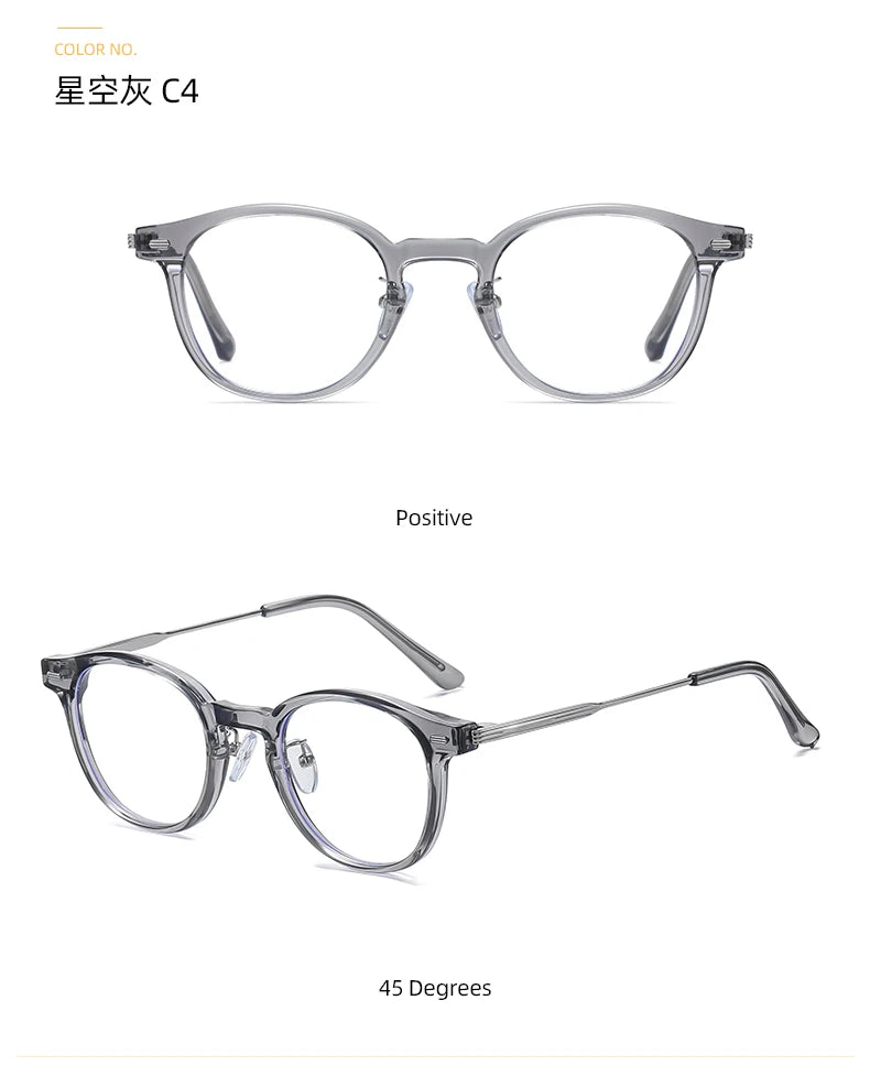 Reven Jate Unisex Full Rim Round Plastic Eyeglasses B1810 Full Rim Reven Jate