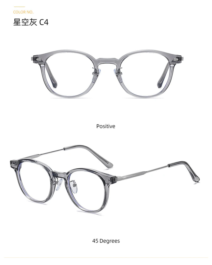 Reven Jate Unisex Full Rim Round Plastic Eyeglasses B1810 Full Rim Reven Jate