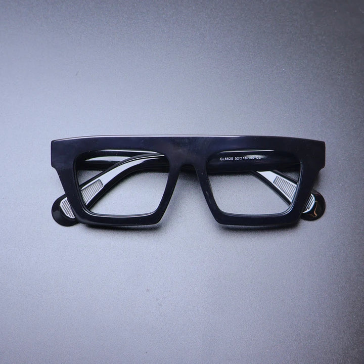 Gatenac Unisex Full Rim Square Acetate Eyeglasses Gxyj-1176 Full Rim Gatenac