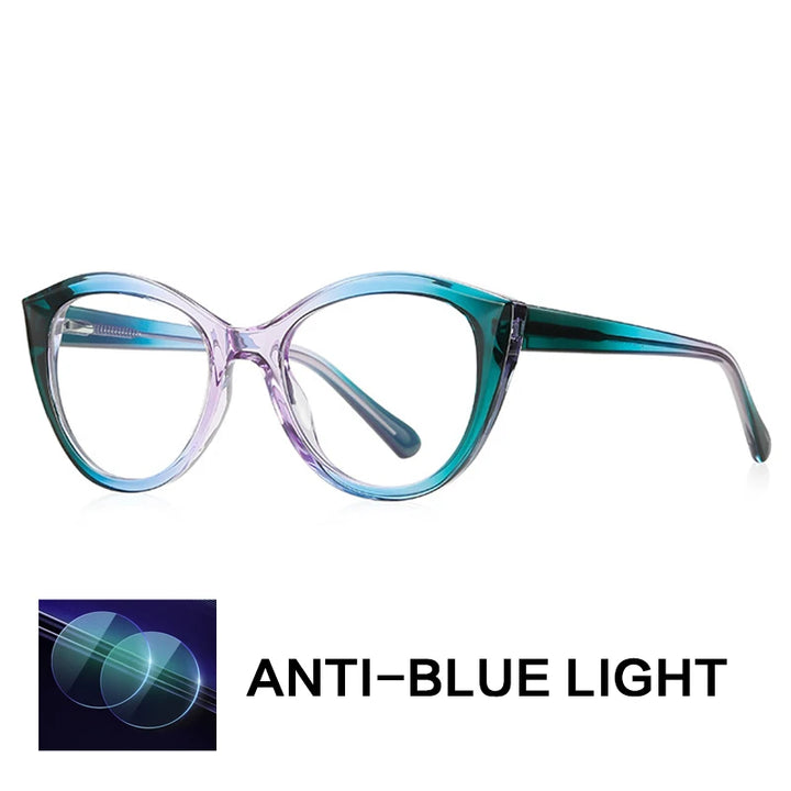 Gatenac Women's Full Rim Cat Eye Tr 90 Titanium Reading Glasses Gx2145