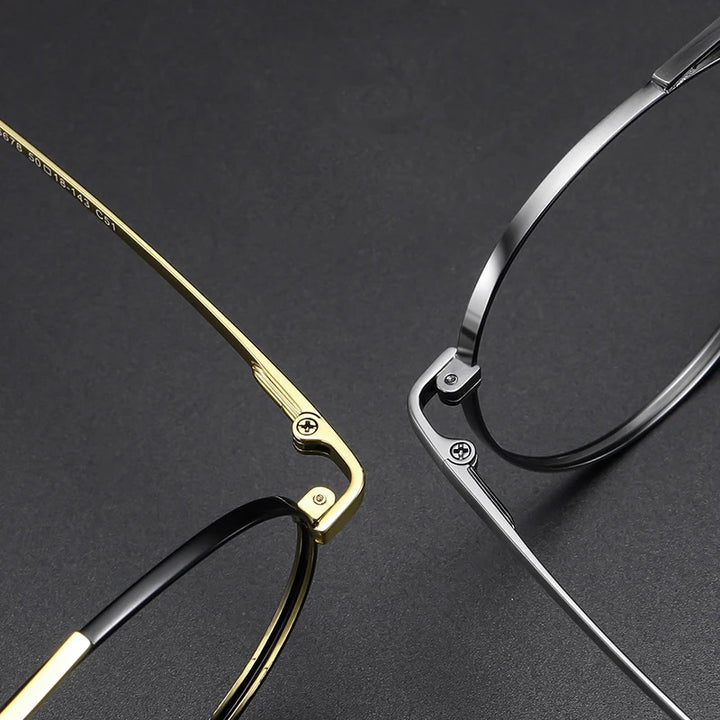 Bclear Unisex Full Rim Round Small Double Bridge Titanium Eyeglasses 86678 Full Rim Bclear