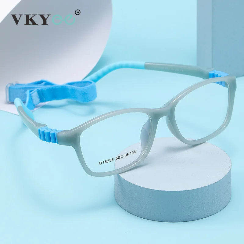Vicky Unisex Children's Full Rim Square Tr 90 Titanium Eyeglasses 4182 Full Rim Vicky