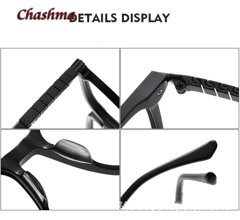 Chashma Ochki Unisex Full Rim Square Acetate Eyeglasses 9630 Full Rim Chashma Ochki