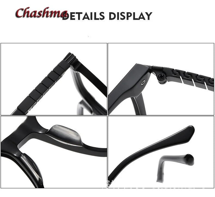 Chashma Ochki Unisex Full Rim Square Acetate Eyeglasses 9630 Full Rim Chashma Ochki