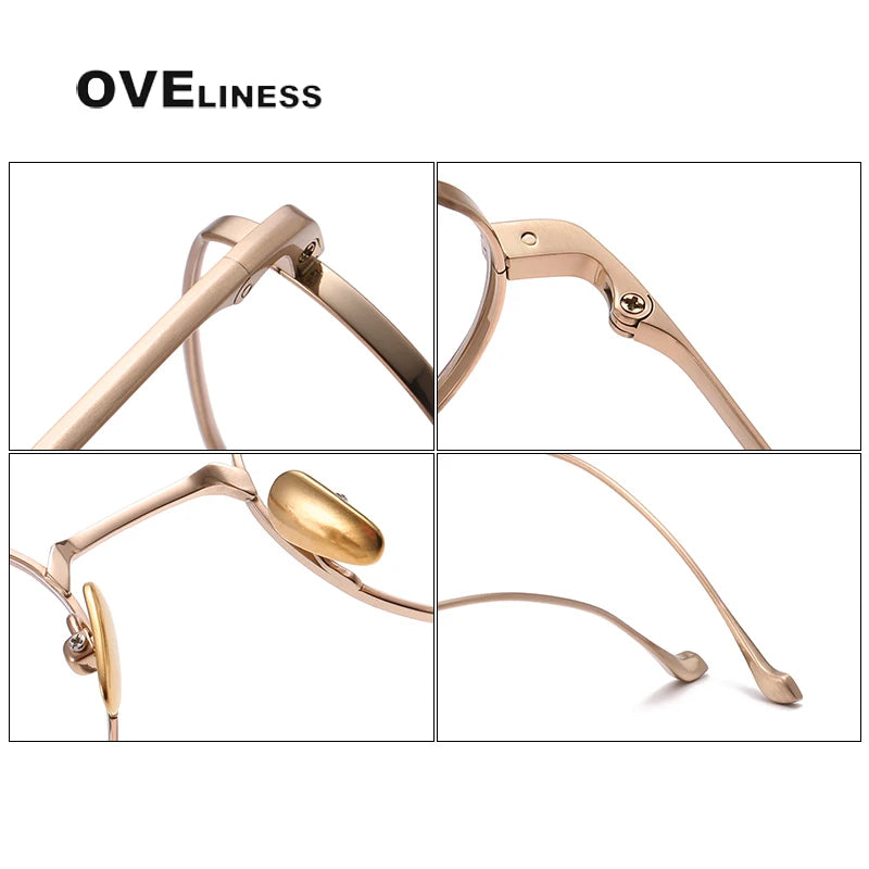 Oveliness Unisex Full Rim Oval Titanium Eyeglasses 0100 Full Rim Oveliness