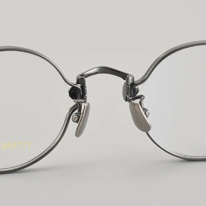 Muzz Unisex Full Rim Small Round Titanium Eyeglasses M188 Full Rim Muzz