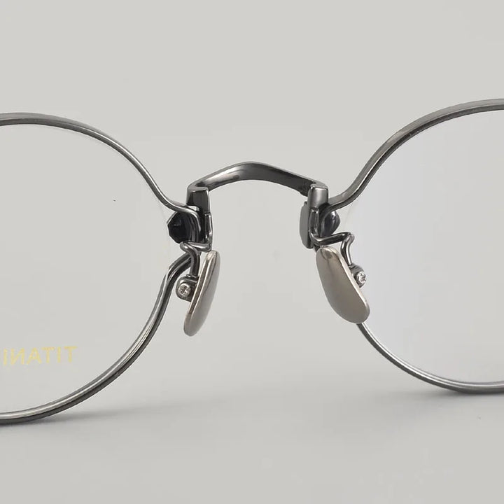 Muzz Unisex Full Rim Small Round Titanium Eyeglasses M188 Full Rim Muzz