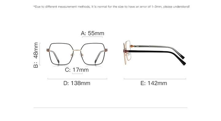 Vicky Women's Full Rim Polygon Alloy Reading Glasses 83140