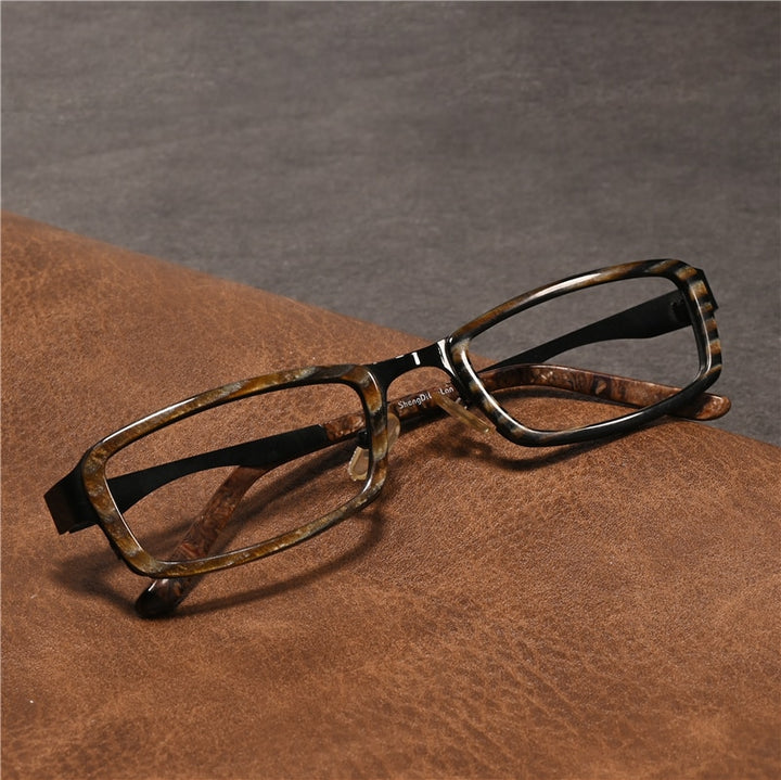 Cubojue Unisex Full Rim Rectangle Alloy Presbyopic Reading Glasses 2108p Reading Glasses Cubojue anti blue light 0 brown