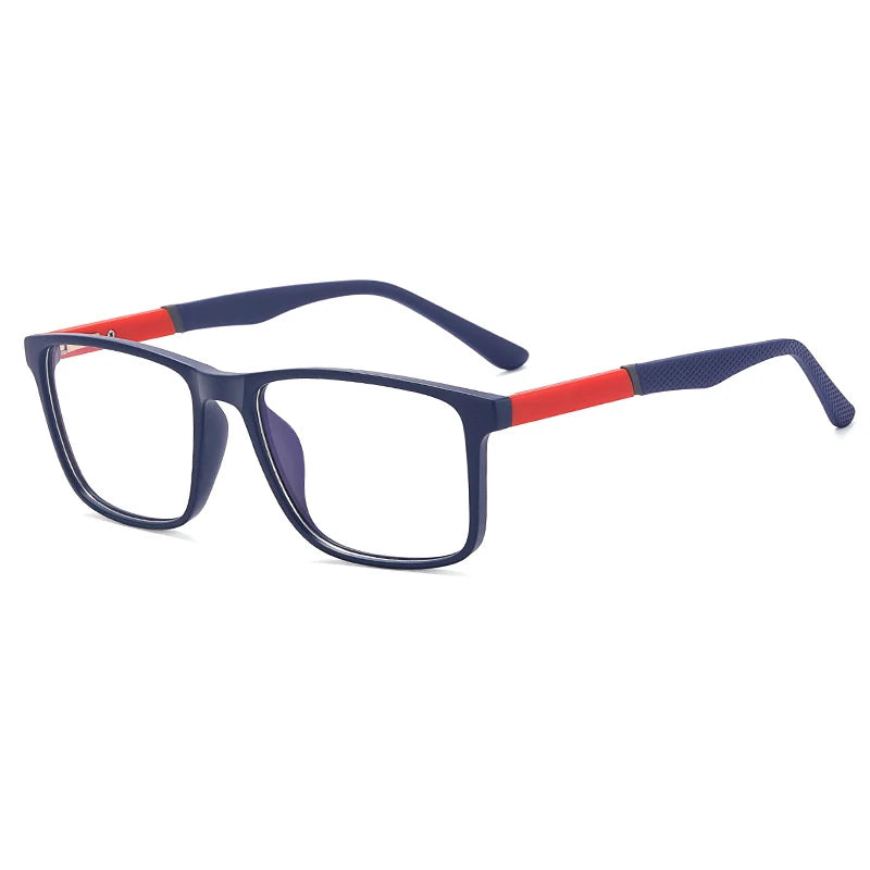 CCspace Unisex Full Rim Square Tr 90 Titanium Eyeglasses 57307 Full Rim CCspace Blue