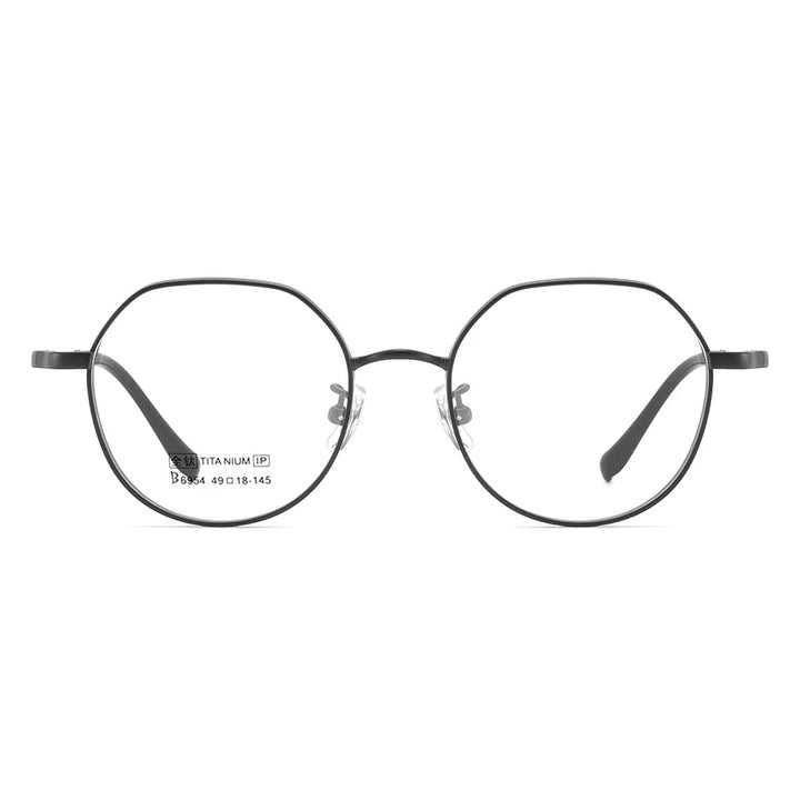 Bclear Women's Full Rim Polygon Small Oval Titanium Women Eyeglasses My6954 Full Rim Bclear