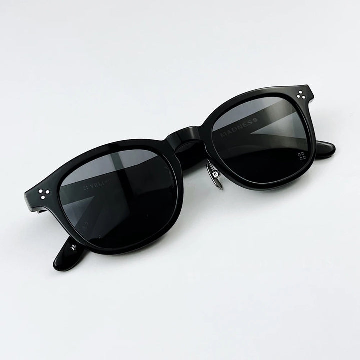 Black Mask Unisex Full Rim Square Acetate Sunglasses 484022 Full Rim Black Mask