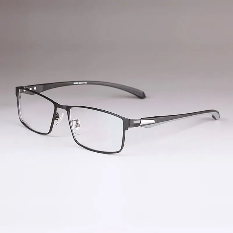 Handoer Unisex Full Semi Rim Square Tr 90 Alloy Eyeglasses 561718