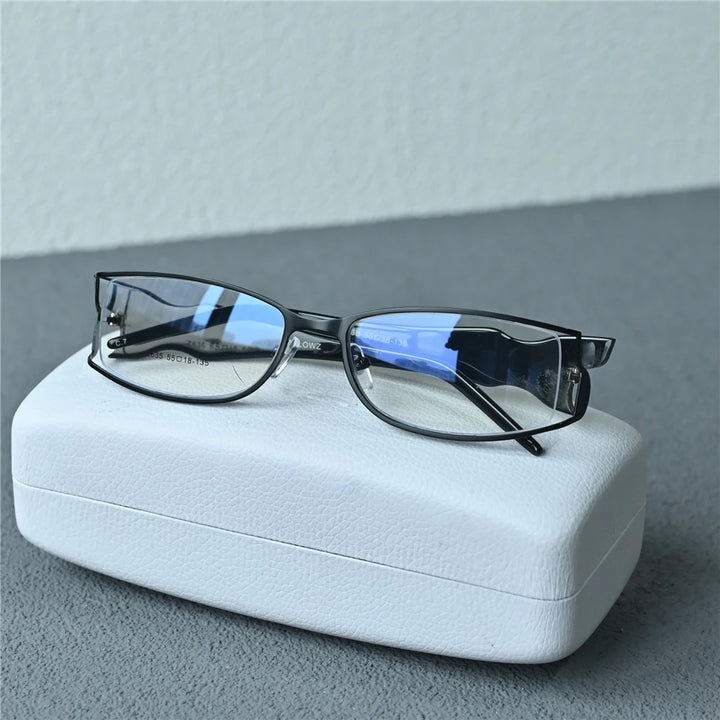 Cubojue Unisex Semi Rim Small Rectangle Alloy Reading Glasses C635 Reading Glasses Cubojue