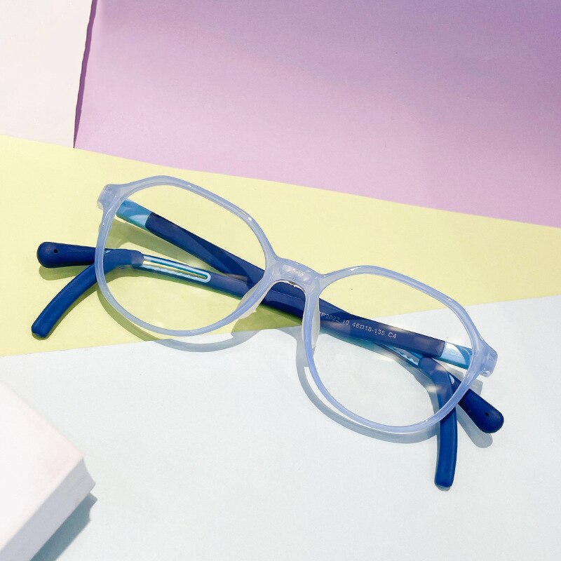 CCspace Unisex Youth Full RIm Square PC Plastic Eyeglasses 56565 Full Rim CCspace C4SkyBlue