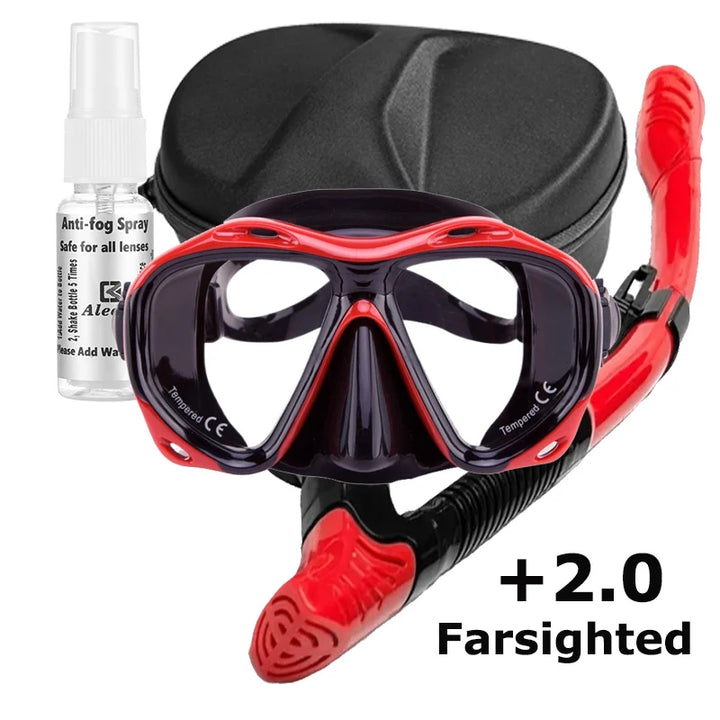 Aleefa Women's Goggle Pc Silcone Tempered Glass Hyperopic Swim Mask 20265