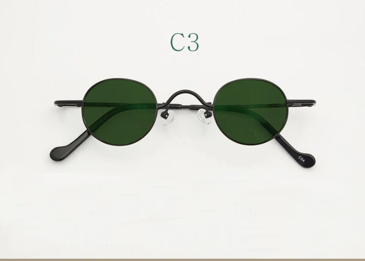 Yujo Unisex Full Rim Small Round Titanium Polarized Sunglasses 3629s Sunglasses Yujo C3 CHINA
