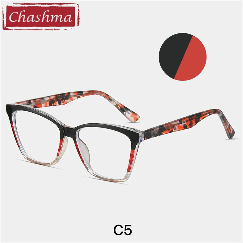 Chashma Women's Full Rim Square Cat Eye Tr 90 Titanium Eyeglasses 887222