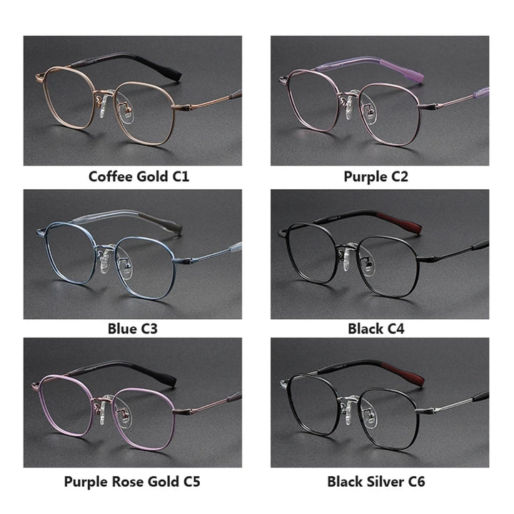 Oveliness Unisex Youth's Full Rim Polygon Titanium Eyeglasses O80941 Full Rim Oveliness