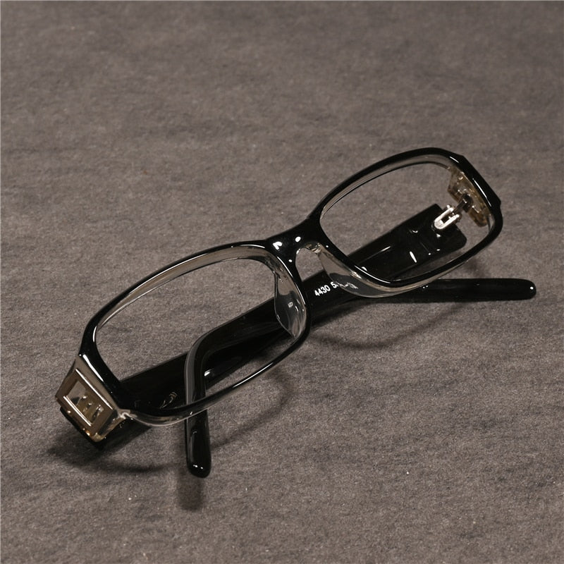 Cubojue Unisex Full Rim Rectangle Tr 90 Titanium Myopic Reading Glasses 4430m Reading Glasses Cubojue anti blue light 0 Black 