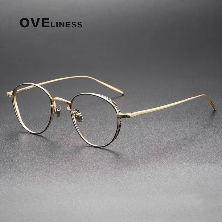 Oveliness Women's Full Rim Oval Round Titanium Eyeglasses 63096