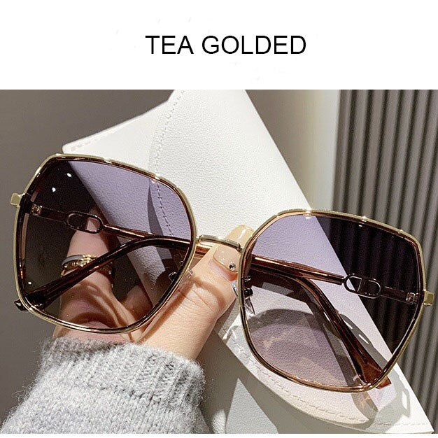 Zirosat Unisex Full Rim Square Alloy Acetate Polarized Sunglasses 8014 Sunglasses Zirosat tea golden