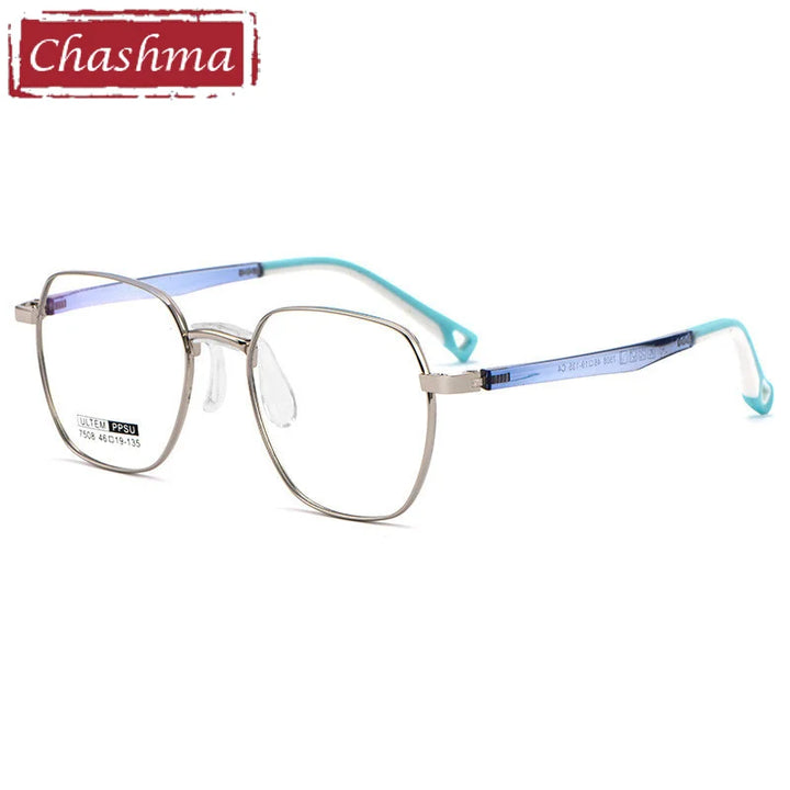 Chashma Ottica Children's Unisex Full Rim Polygon Steel Eyeglasses 750811
