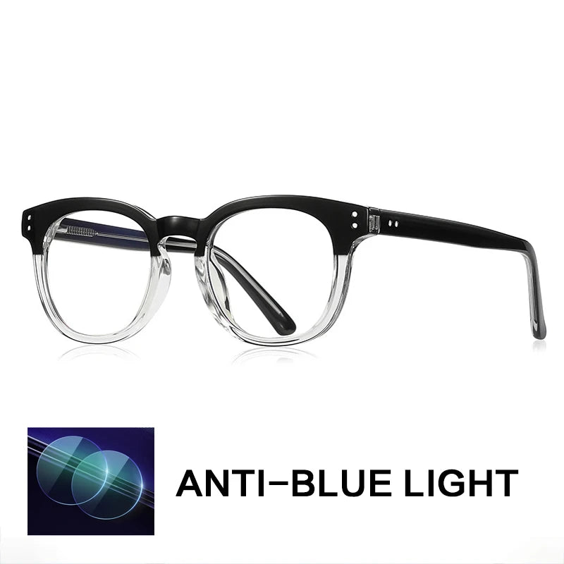 Gatenac Unisex Full Rim Square Tr 90 Titanium Reading Glasses Gxyj2125