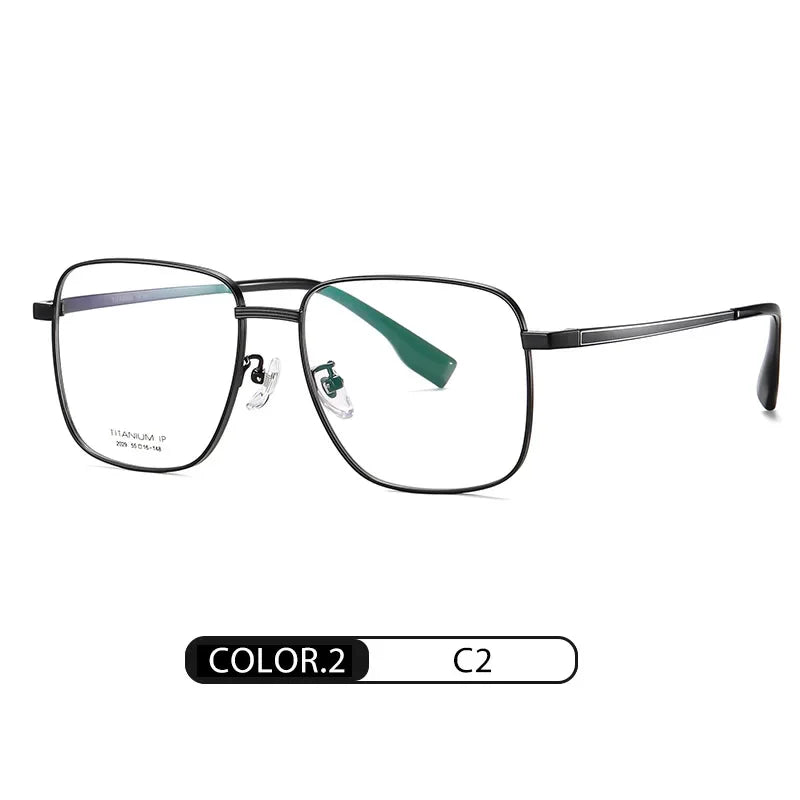 Hotony Women's Full Rim Square Polygon Titanium Eyeglasses 32029