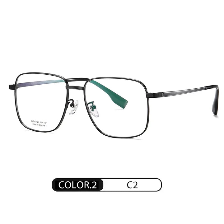 Hotony Women's Full Rim Square Polygon Titanium Eyeglasses 32029