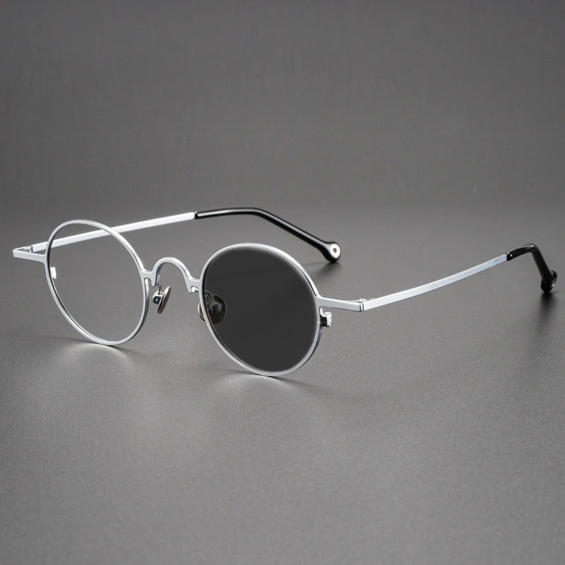 Kocolior Unisex Full Rim Small Round Titanium Hyperopic Reading Glasses K080 Reading Glasses Kocolior