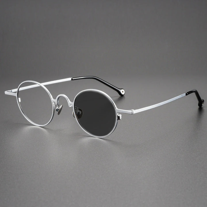 Kocolior Unisex Full Rim Small Round Titanium Hyperopic Reading Glasses K080 Reading Glasses Kocolior