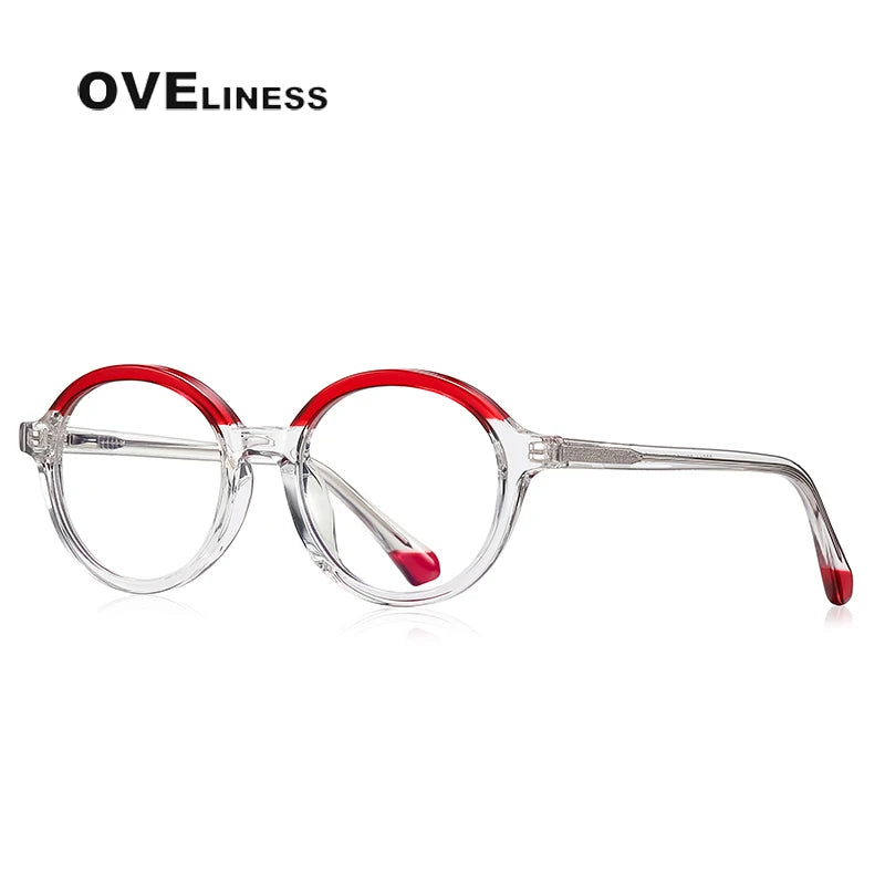 Oveliness Youth Unisex Full Rim Round Tr 90 Eyeglasses R0214 Full Rim Oveliness C2