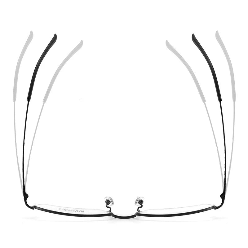 Bclear Men's Semi Rim Big Square Titanium Eyeglasses 7822 Full Rim Bclear